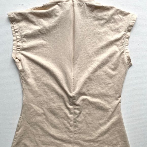 FRAME Mock Neck Top  Beige - Picture 3 of 7